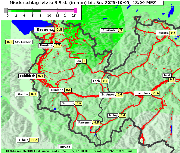 Niederschlag, 5. 10. 2025