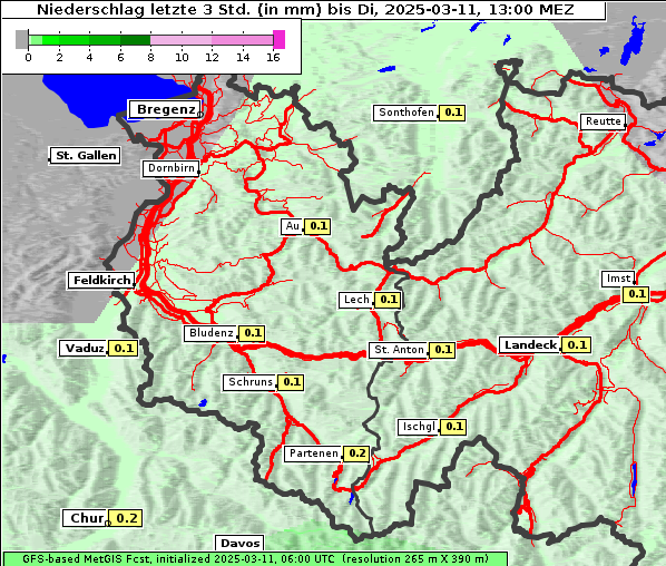 Niederschlag, 11. 3. 2025