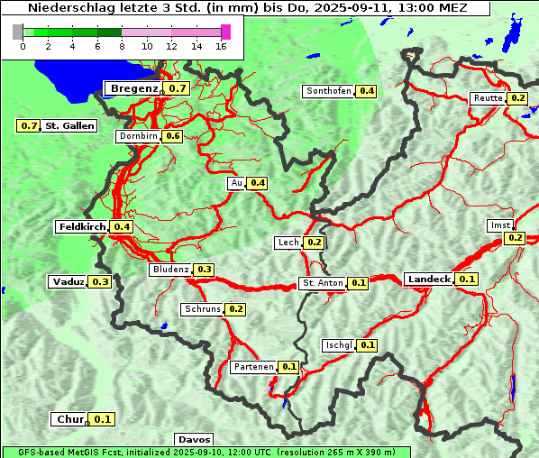 Niederschlag, 11. 9. 2025