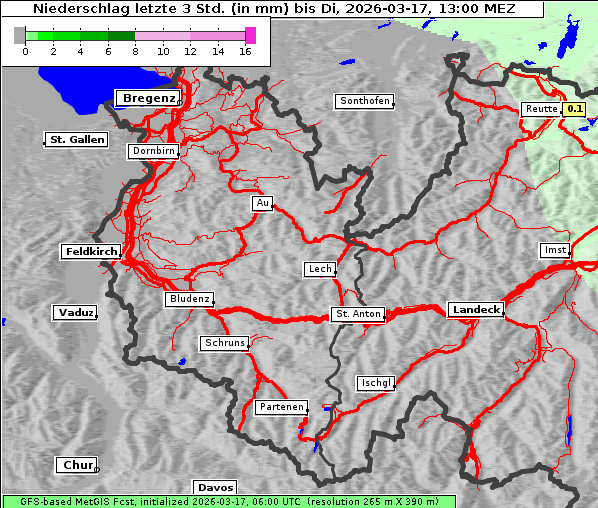 Niederschlag, 17. 3. 2026