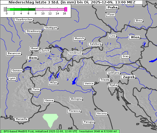 Niederschlag, 9. 12. 2025