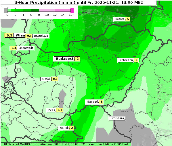 Niederschlag, 21. 11. 2025