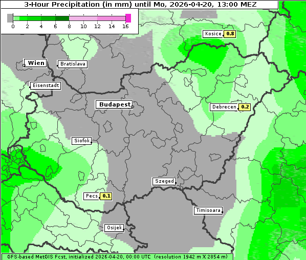 Niederschlag, 20. 4. 2026