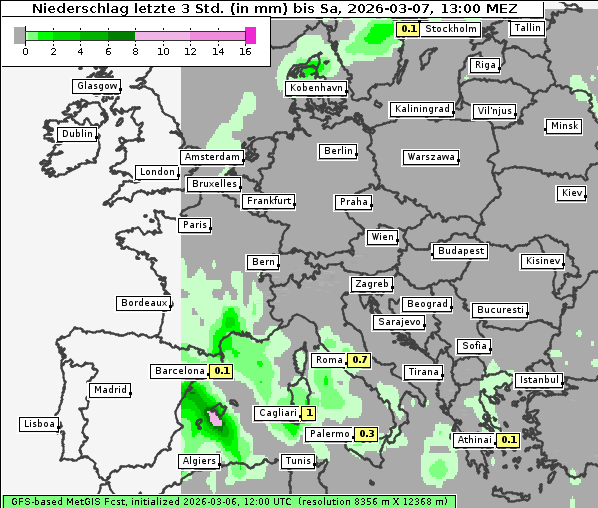 Niederschlag, 7. 3. 2026