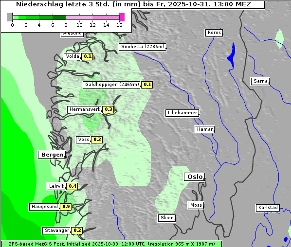 Niederschlag, 31. 10. 2025