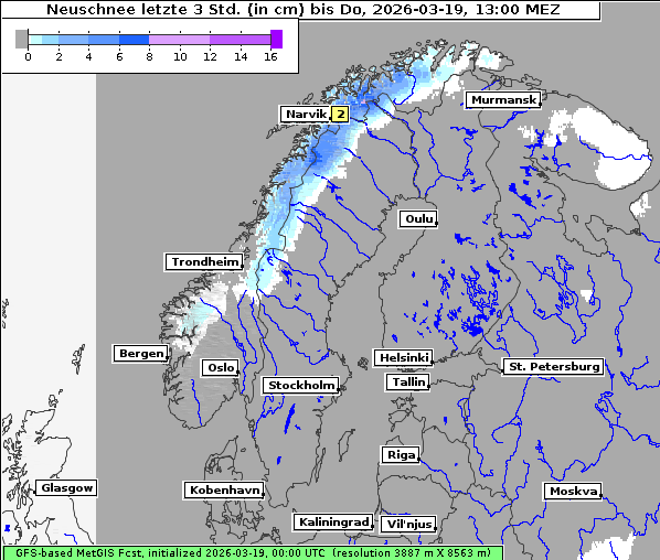 Neuschnee, 19. 3. 2026