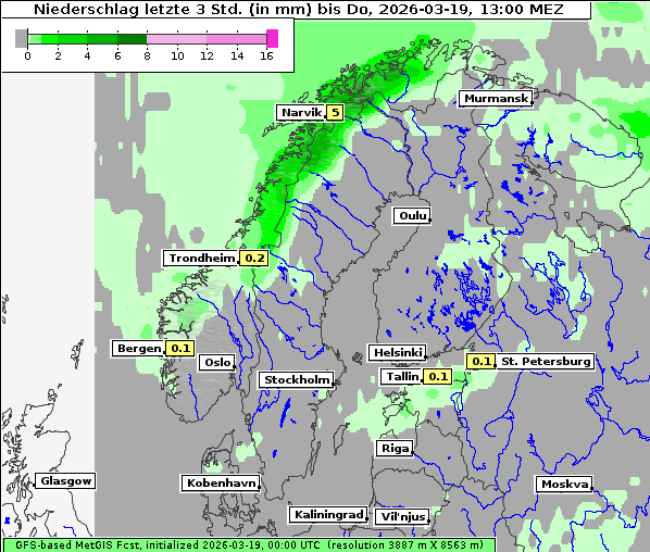 Niederschlag, 19. 3. 2026