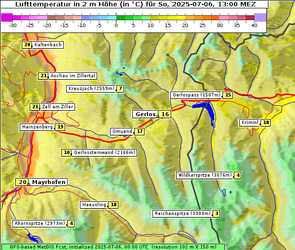 Temperatur, 6. 7. 2025