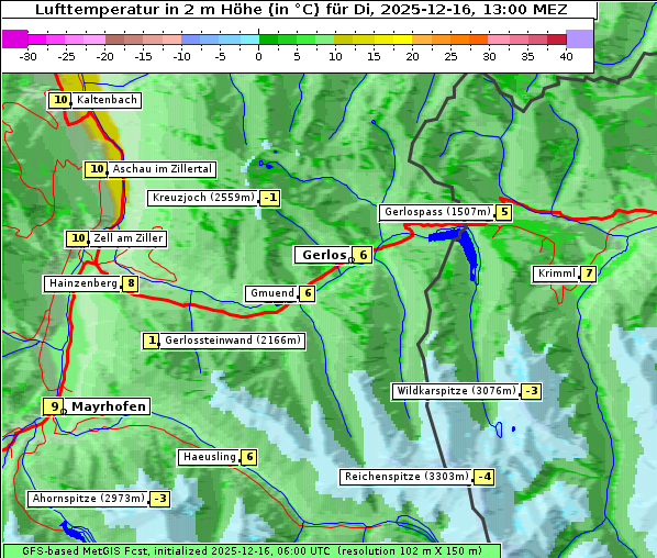 Temperatur, 16. 12. 2025