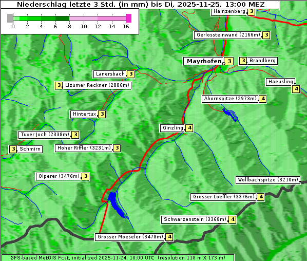 Niederschlag, 25. 11. 2025