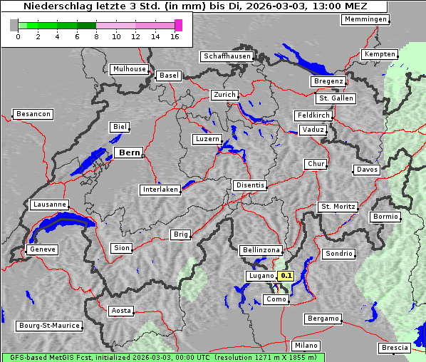 Niederschlag, 3. 3. 2026