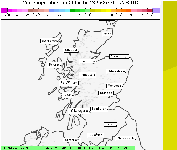 Temperatur, 1. 7. 2025