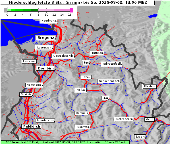 Niederschlag, 8. 3. 2026