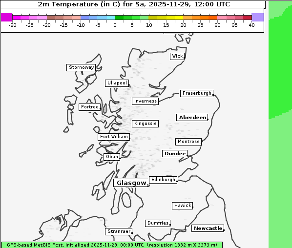 Temperatur, 29. 11. 2025