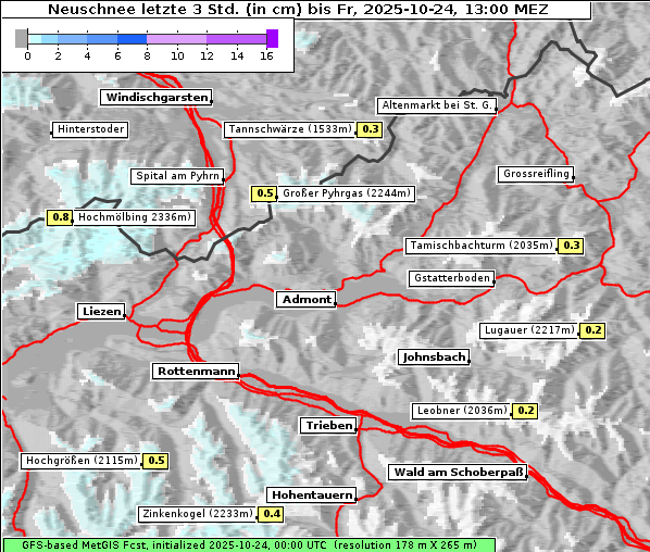 Neuschnee, 24. 10. 2025