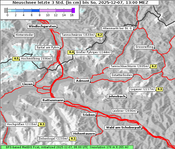 Neuschnee, 7. 12. 2025
