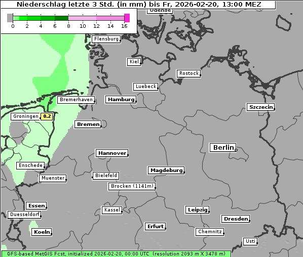 Niederschlag, 20. 2. 2026