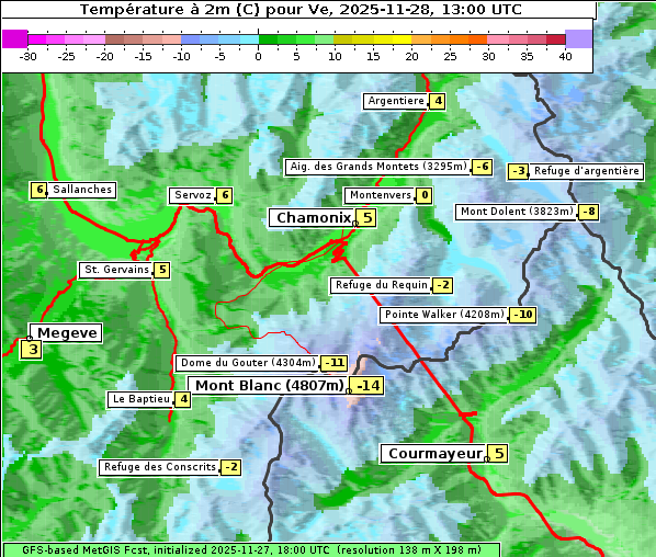 Temperatur, 28. 11. 2025