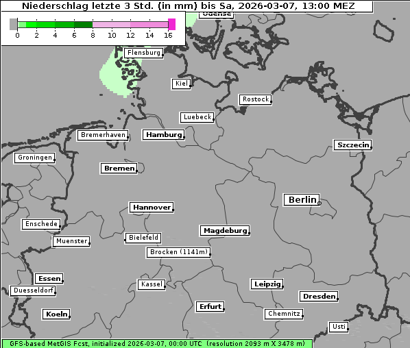 Niederschlag, 7. 3. 2026