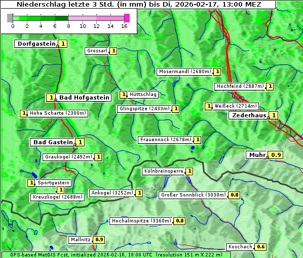 Niederschlag, 17. 2. 2026