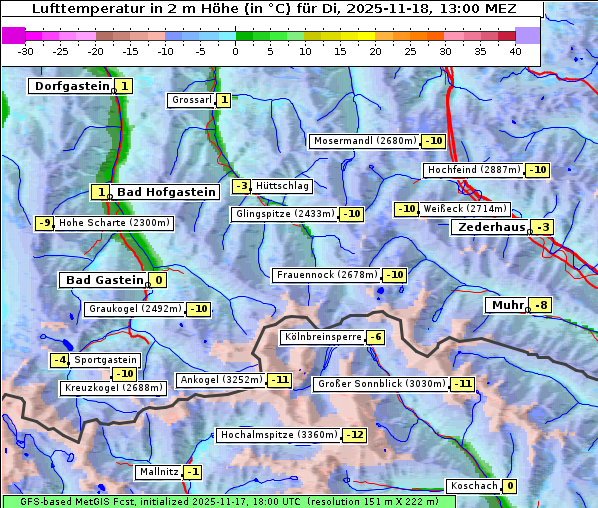Temperatur, 18. 11. 2025