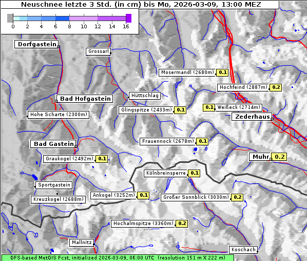 Neuschnee, 9. 3. 2026