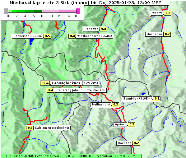 Niederschlag, 23. 1. 2025