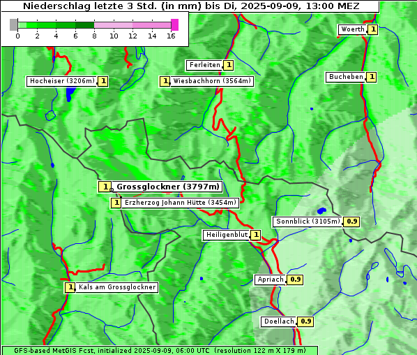 Niederschlag, 9. 9. 2025