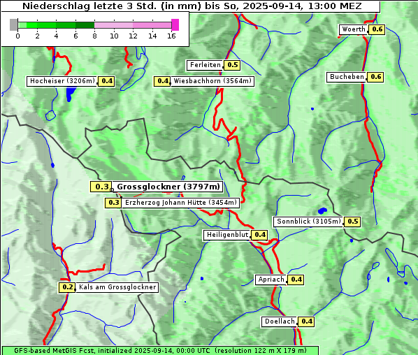 Niederschlag, 14. 9. 2025