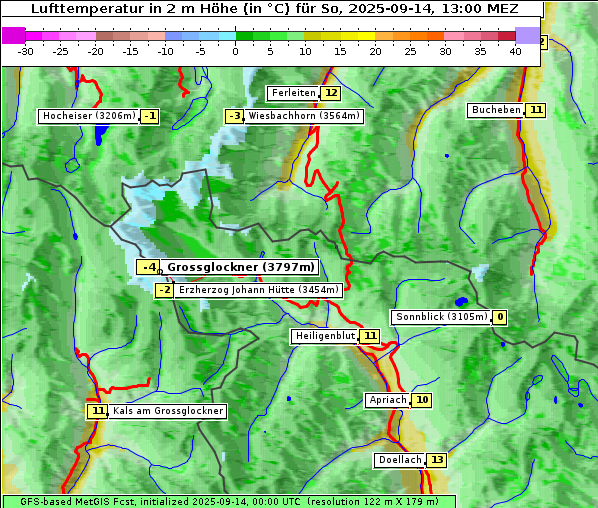 Temperatur, 14. 9. 2025