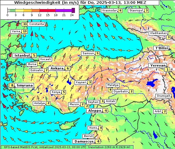 Wind, 13. 3. 2025