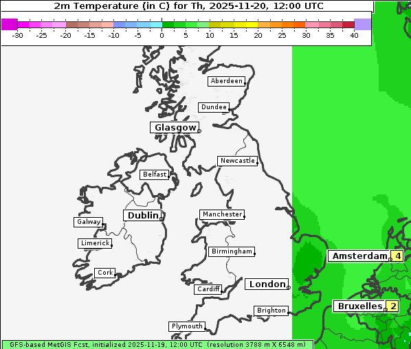 Temperatur, 20. 11. 2025