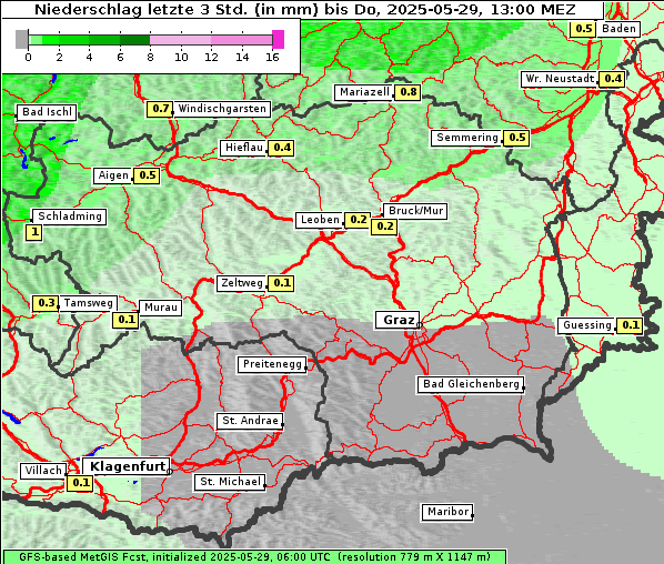 Niederschlag, 29. 5. 2025
