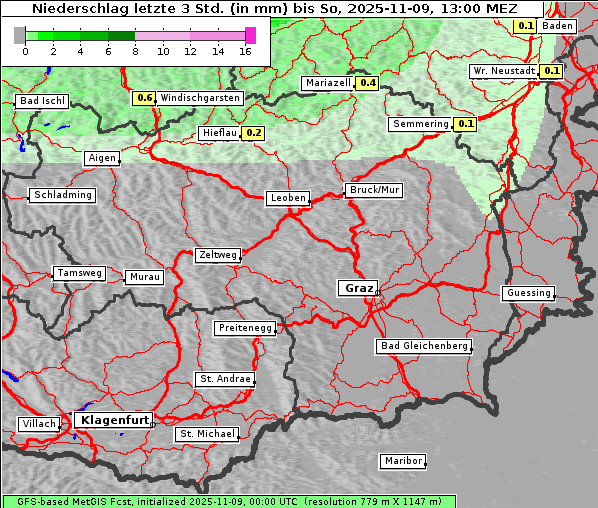 Niederschlag, 9. 11. 2025