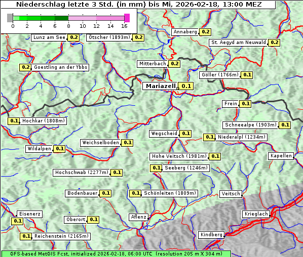 Niederschlag, 18. 2. 2026