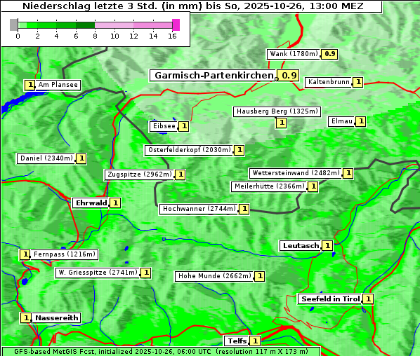 Niederschlag, 26. 10. 2025