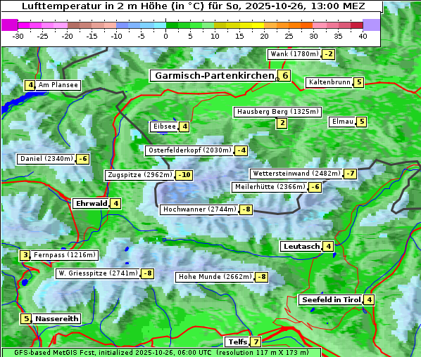 Temperatur, 26. 10. 2025