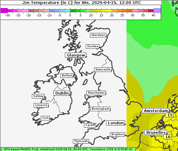 Temperatur, 15. 4. 2026