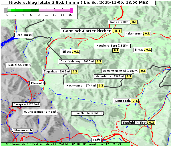 Niederschlag, 9. 11. 2025
