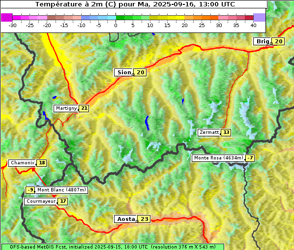 Temperatur, 16. 9. 2025