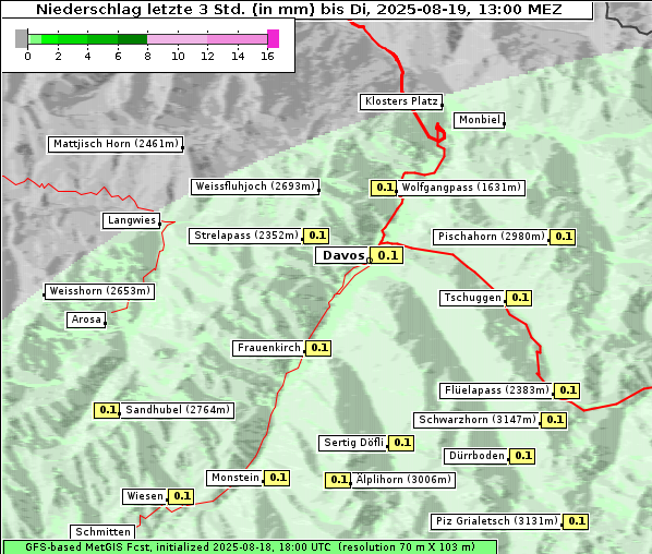 Niederschlag, 19. 8. 2025