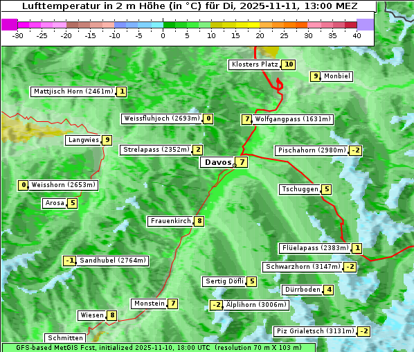 Temperatur, 11. 11. 2025