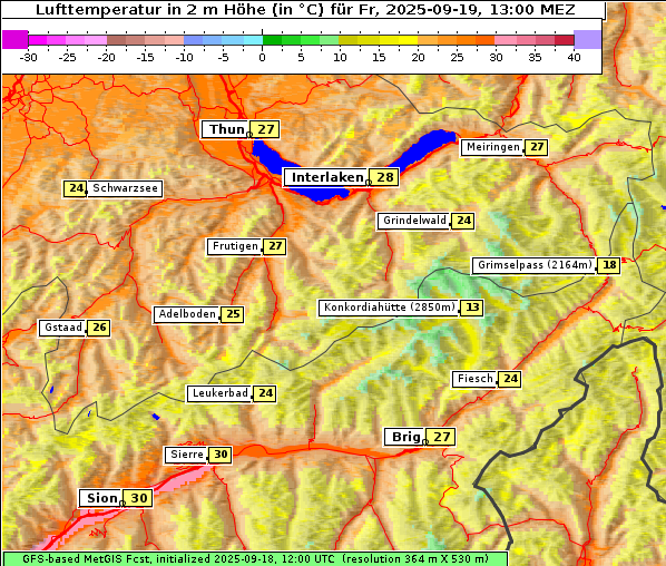Temperatur, 19. 9. 2025