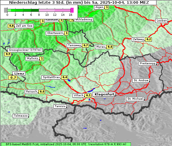 Niederschlag, 4. 10. 2025