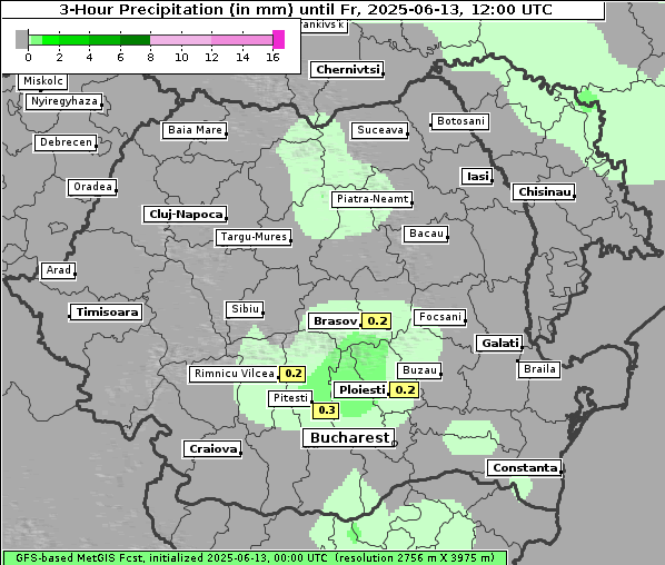 Niederschlag, 13. 6. 2025