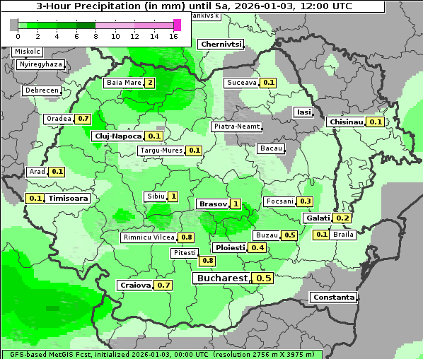 Niederschlag, 3. 1. 2026