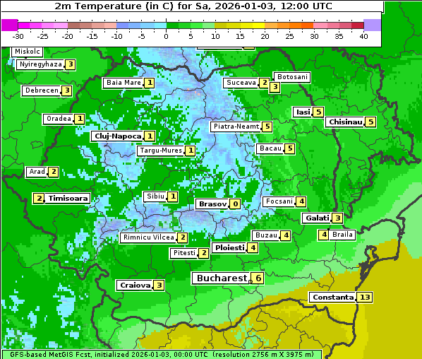 Temperatur, 3. 1. 2026