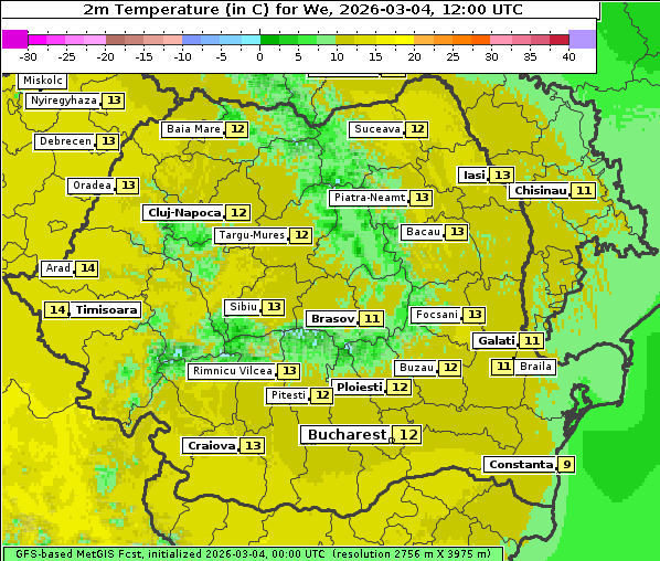 Temperatur, 4. 3. 2026