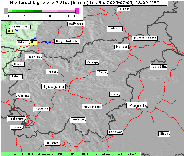 Niederschlag, 5. 7. 2025