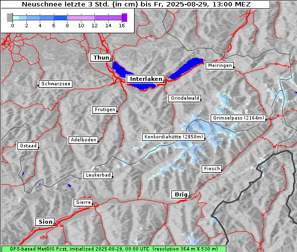 Neuschnee, 29. 8. 2025